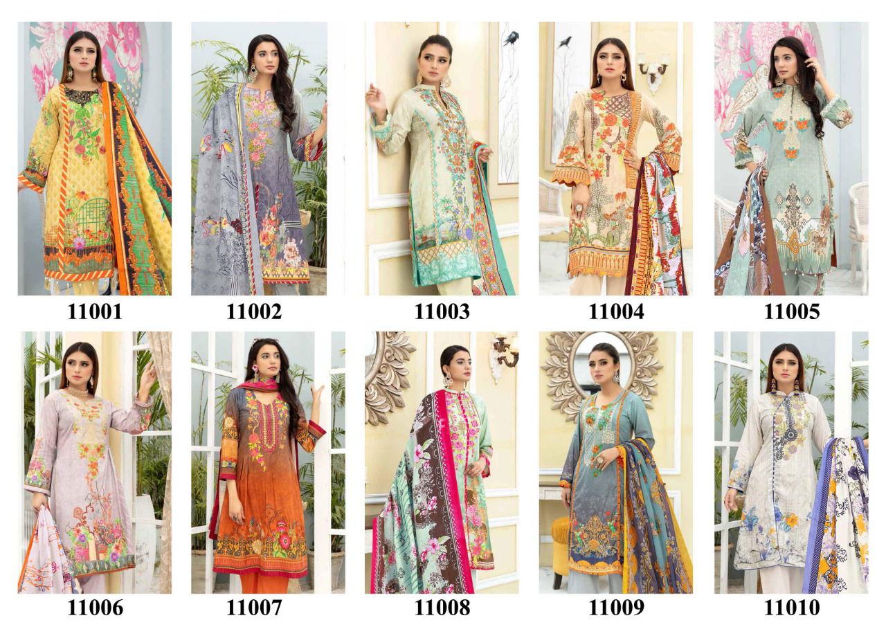 Iris 11 Latest Fancy Designer Casual Wear Cotton Karachi Dress Materials Collection

